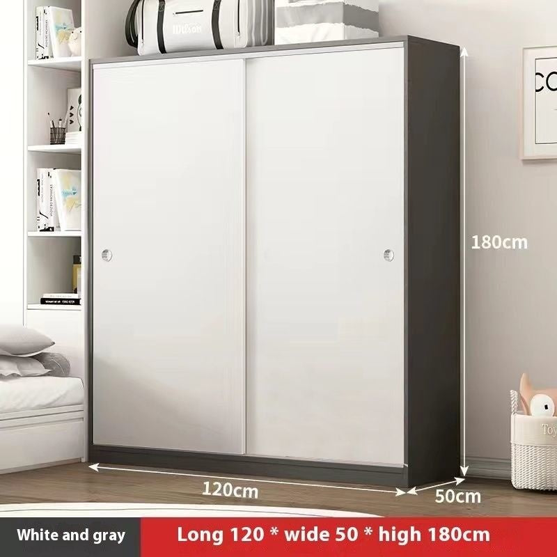Home Wardrobe Bedroom Sliding Door Simple Modern Children's Adult Cabinet Economical for Dormitory Rental Room