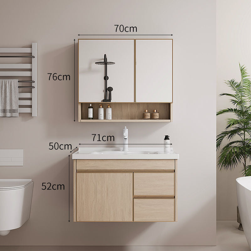 Kabinet simpanan bilik mandi QW- Aluminium, cermin pintar aloi aluminium, set sinki 