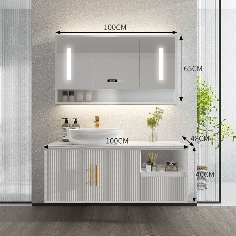 QW- Smart Mirror Storage Cabinet Basin Bathroom