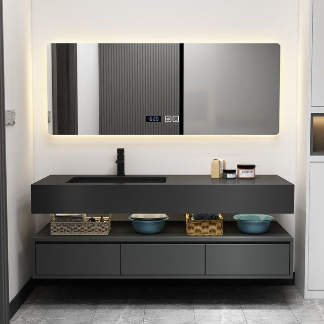QW- Custom-made Premium Storage Cabinet Sink Set Smart Mirror Bathroom