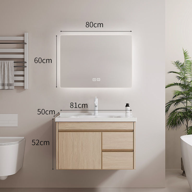 Kabinet simpanan bilik mandi QW- Aluminium, cermin pintar aloi aluminium, set sinki 