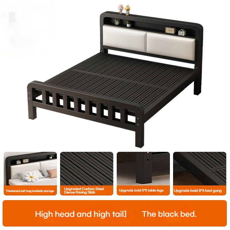 Iron used in home, master bedroom, double 1.5 meters, dormitory thickened iron frame bed for rental 1.2 meters