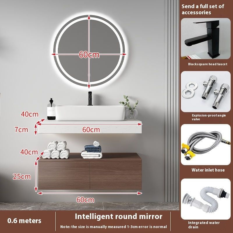 QW- Bathroom Storage Cabinet, Washbasin, Smart Mirror Countertop