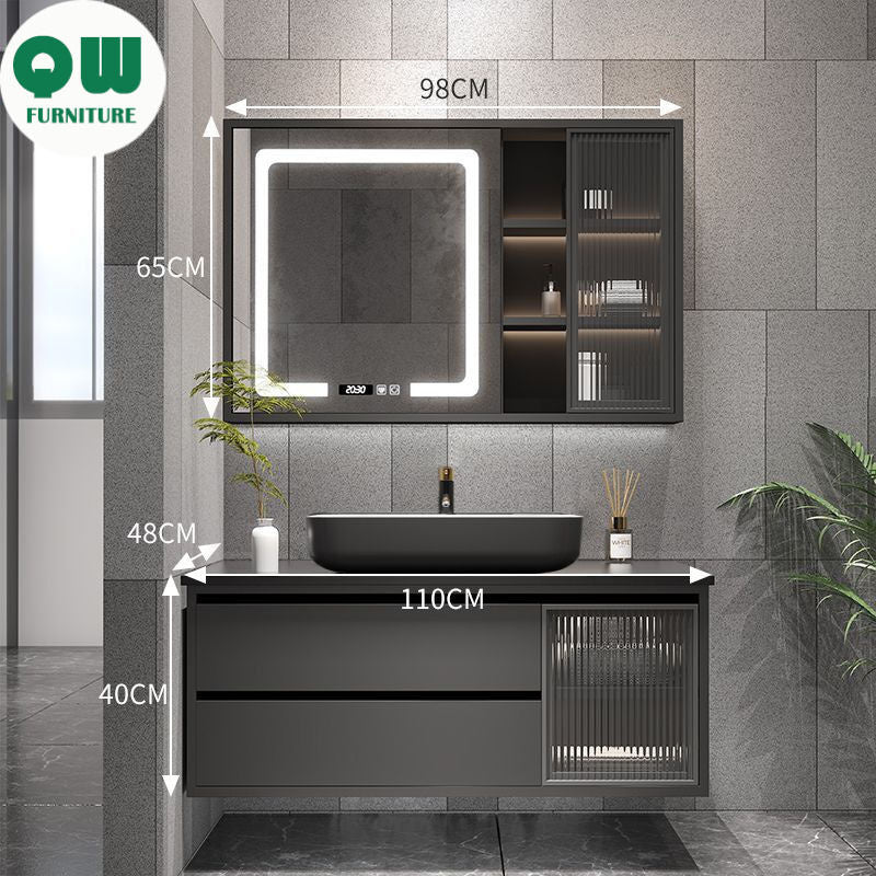 QW- Bathroom Set with Sink and Mirror, Smart Mirror Cabinet