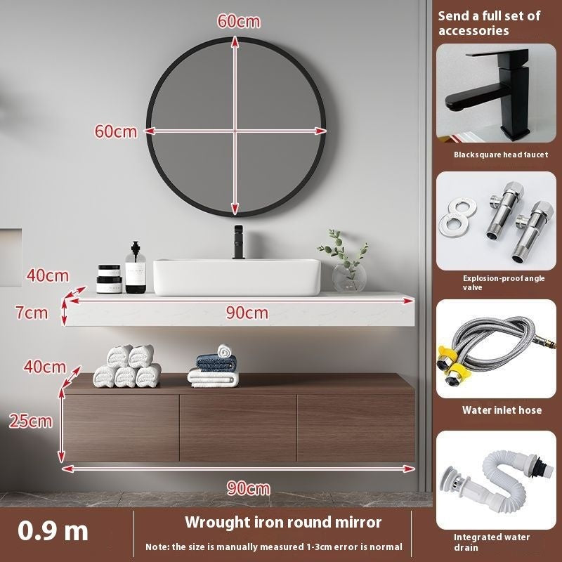 QW- Bathroom Storage Cabinet, Washbasin, Smart Mirror Countertop