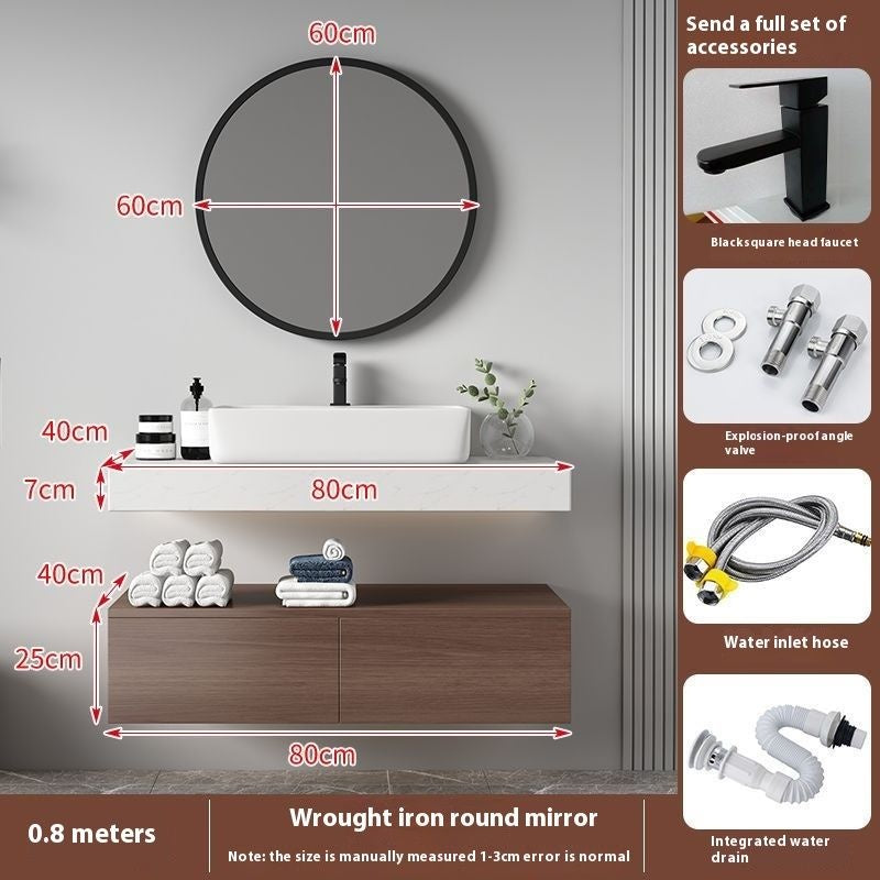 QW- Bathroom Storage Cabinet, Washbasin, Smart Mirror Countertop