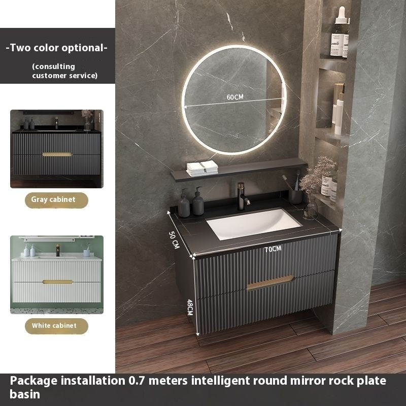 QW- Luxury Storage Smart Mirror Bathroom Cabinet Basin Set