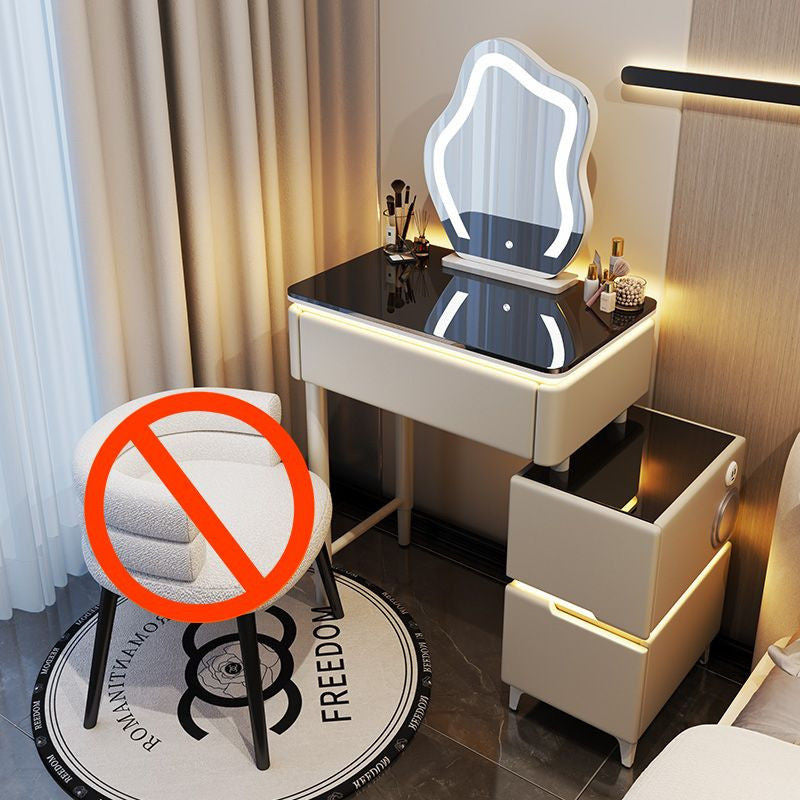 Smart Solid Wood Cream Wind Small Large Bedroom Premium Dressing Table