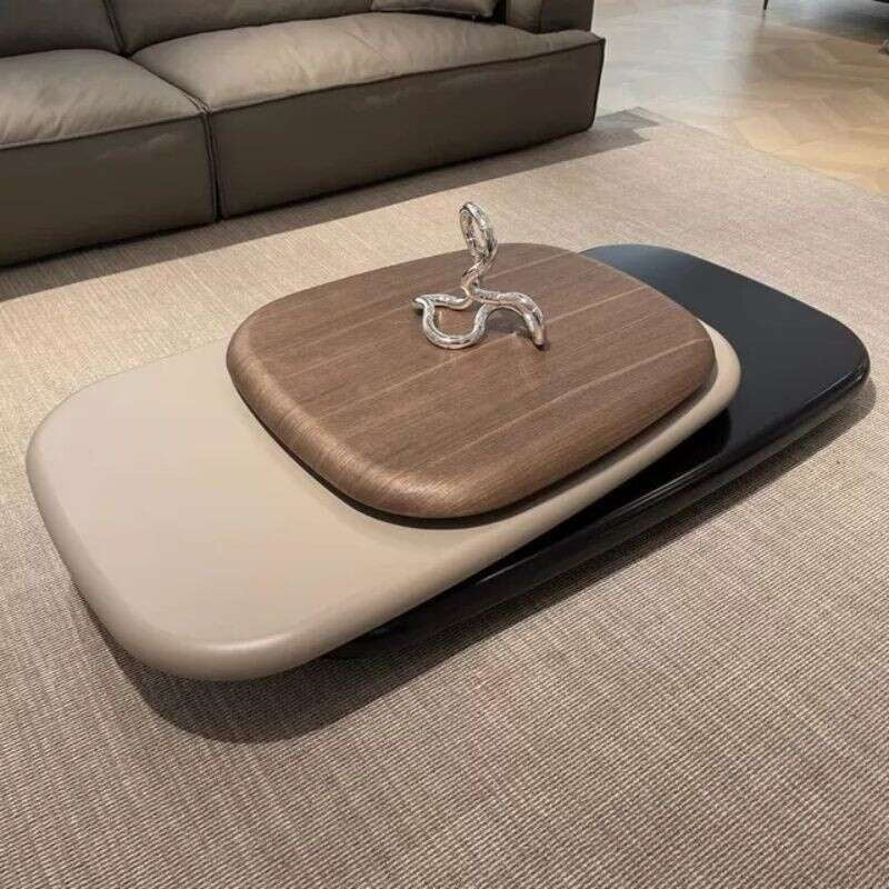 Simple design Italian style felt coffee table multi-functional small living room home premium modern suspended rotation