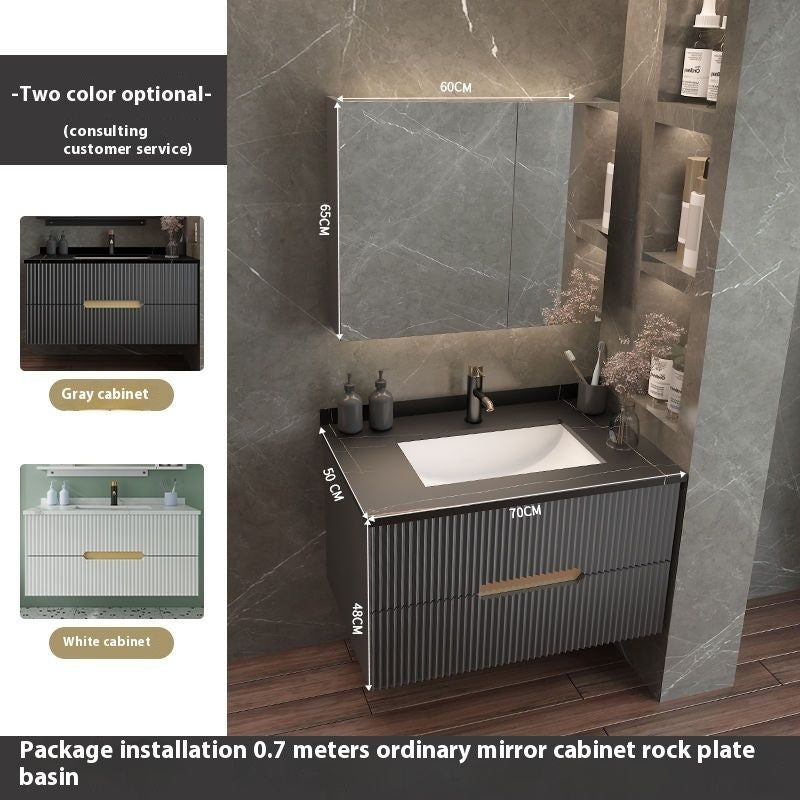 QW- Luxury Storage Smart Mirror Bathroom Cabinet Basin Set