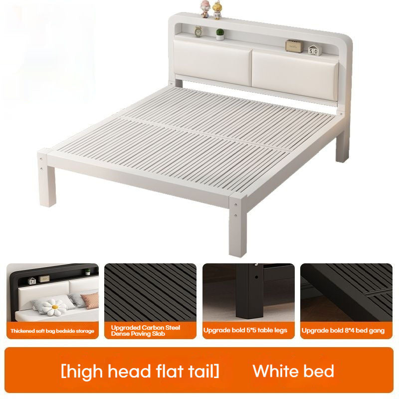 Iron used in home, master bedroom, double 1.5 meters, dormitory thickened iron frame bed for rental 1.2 meters