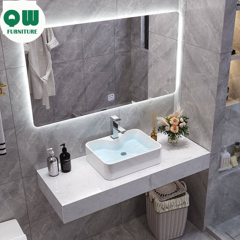 QW- Marble Basin and Smart Glass Bathroom