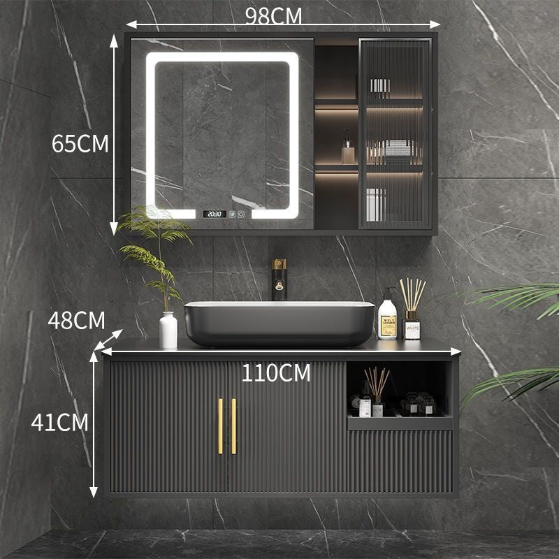 QW- Smart Bathroom, Mirror Bathroom Storage Cabinet, Basin Set