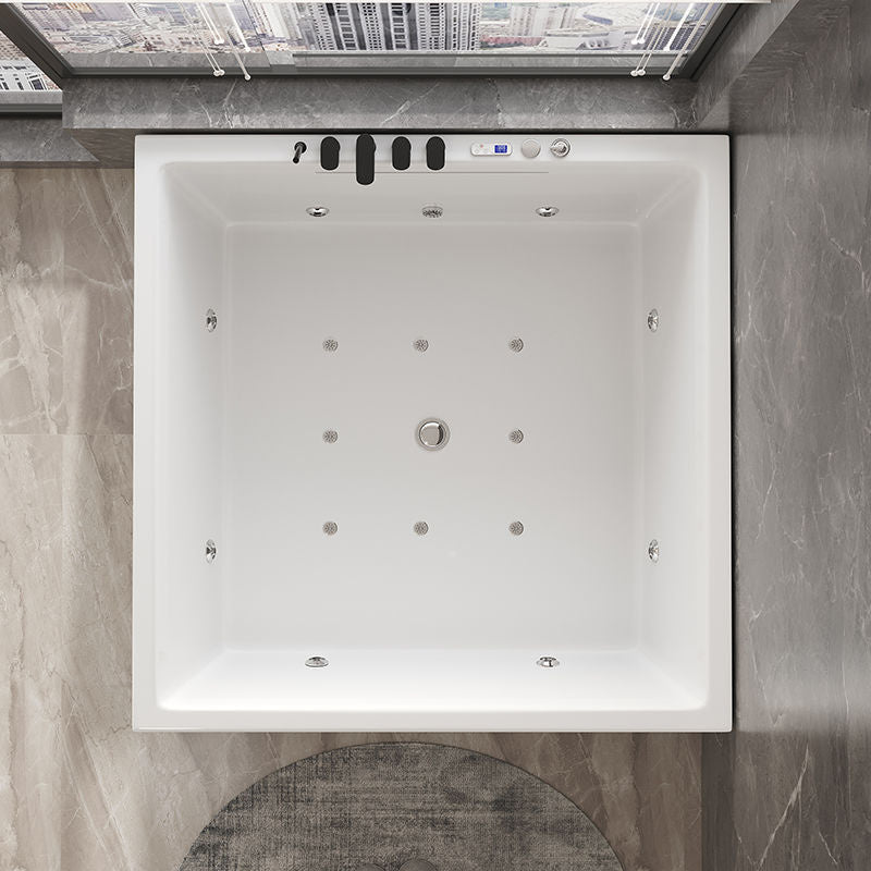 QW- Square Acrylic Heated Bathtub, Massage and Travel Bathtub