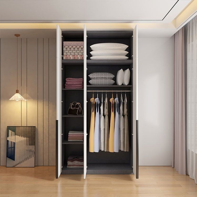 Lightweight Luxury Solid Wood Home Bedroom Thick Ecoboard Large Combination Wardrobe