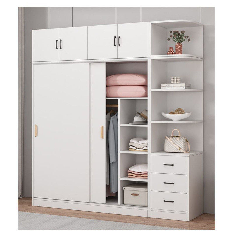 Home Bedroom Easy Assembly Sliding Door Economical Small Wardrobe for Children