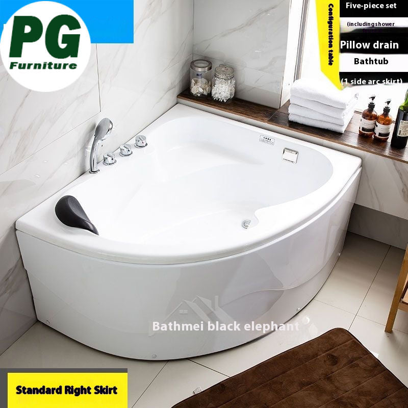 QW- Fan-Shaped Wave-Shaped Bathtub, Bathroom Accessories, Bathtub