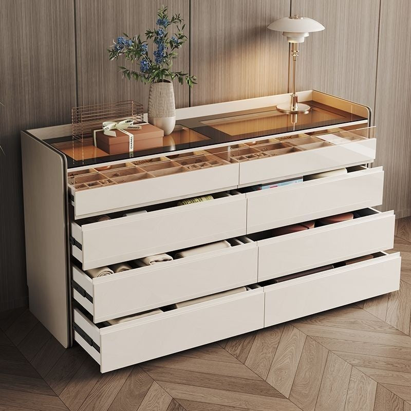 Modern simple Bedroom Storage at end of bed Elegant cabinet in the living room Wall-mounted storage cabinet, dressing table