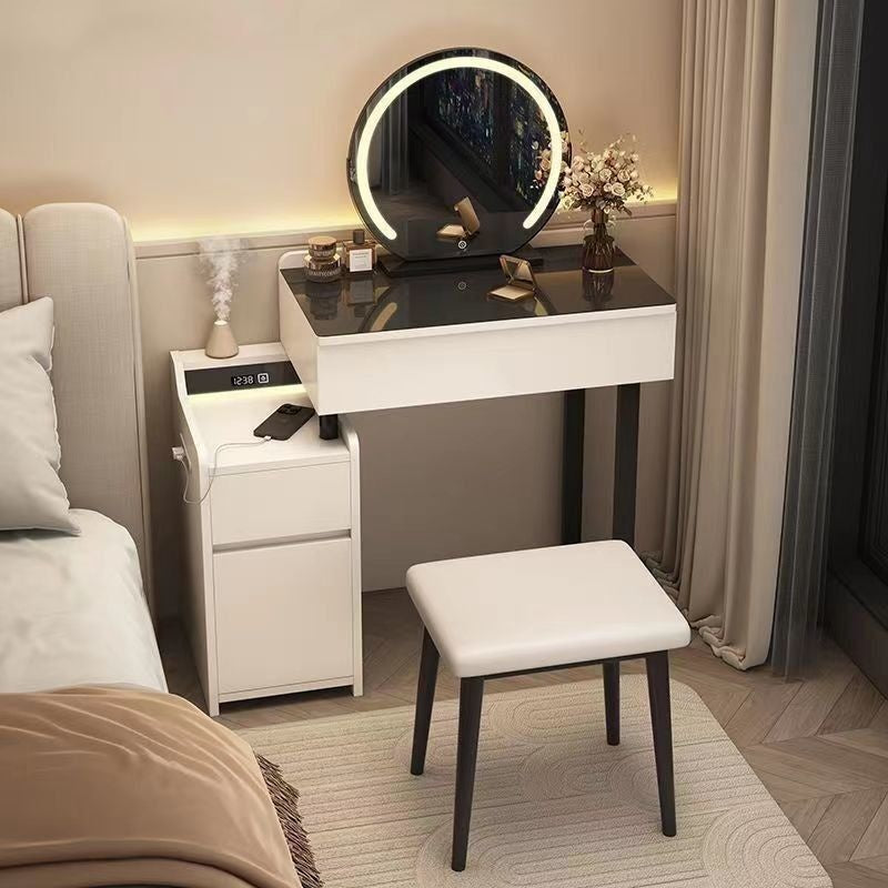 Meja Solek Bilik Tidur Kayu Padu Mewah Moden Kabinet Penyimpanan Pelbagai Fungsi Satu Set