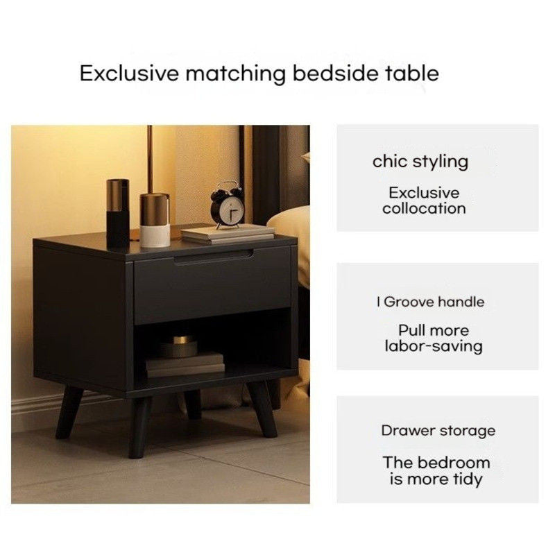 Nordic solid wood Japanese modern simple double 1.8 single 1.2 meters princess style bed