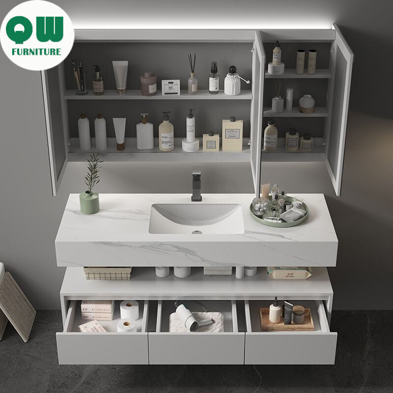 QW- Smart Mirror for Storage Cabinet Bathroom Sink Set