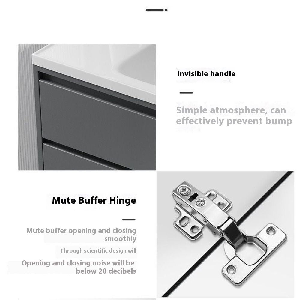 QW- Solid Wood Storage Smart Mirror Cabinet Bathroom Sink Set