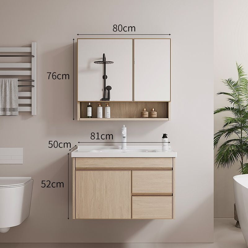 Kabinet simpanan bilik mandi QW- Aluminium, cermin pintar aloi aluminium, set sinki 