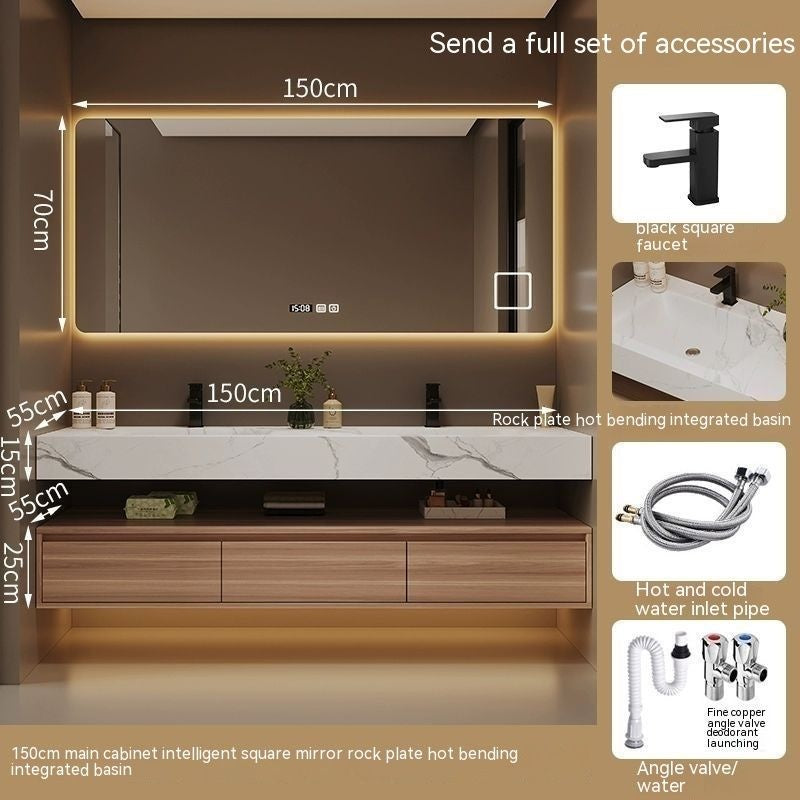 QW- Custom-made cabinet and smart mirror for bathroom, bathroom storage cabinet, sink set