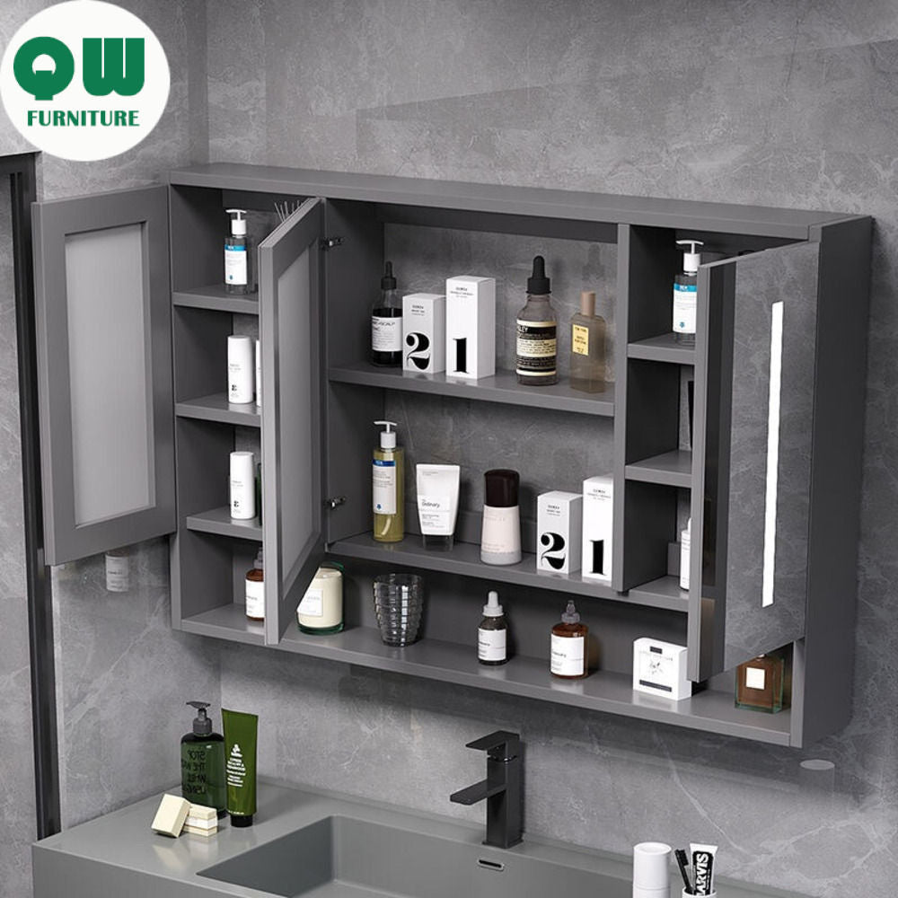 QW- Bathroom Mirrors, a smart mirror cabinet made from real wood, mirror, bathroom storage cabinet.