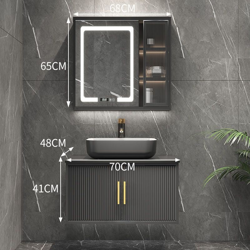 QW- Smart Bathroom, Mirror Bathroom Storage Cabinet, Basin Set