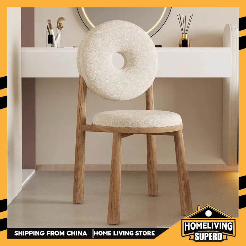 Meja Solek Belakang Bilik Tidur Rumah Moden Nordik Meja Solek Kerusi Makan Donat Kopi