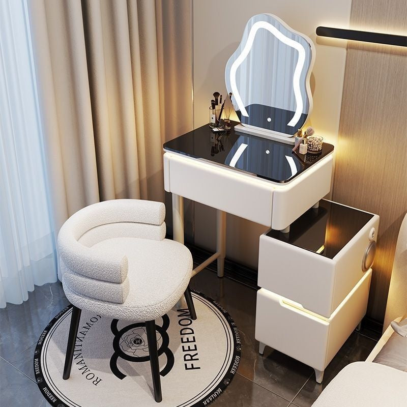 Smart Solid Wood Cream Wind Small Large Bedroom Premium Dressing Table