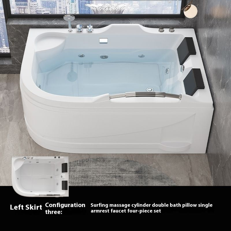 QW- Double Acrylic Heated Temperature Massage Bathtub