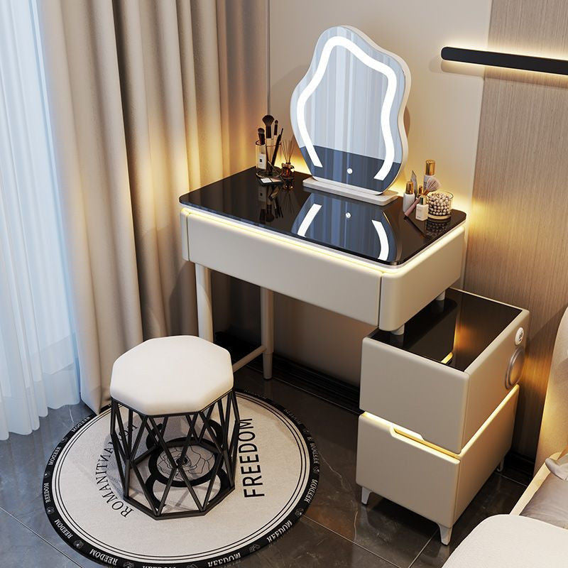 Smart Solid Wood Cream Wind Small Large Bedroom Premium Dressing Table