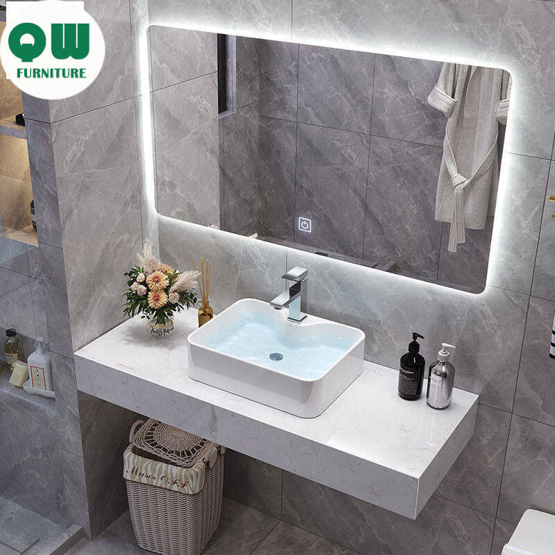 QW- Marble Basin and Smart Glass Bathroom