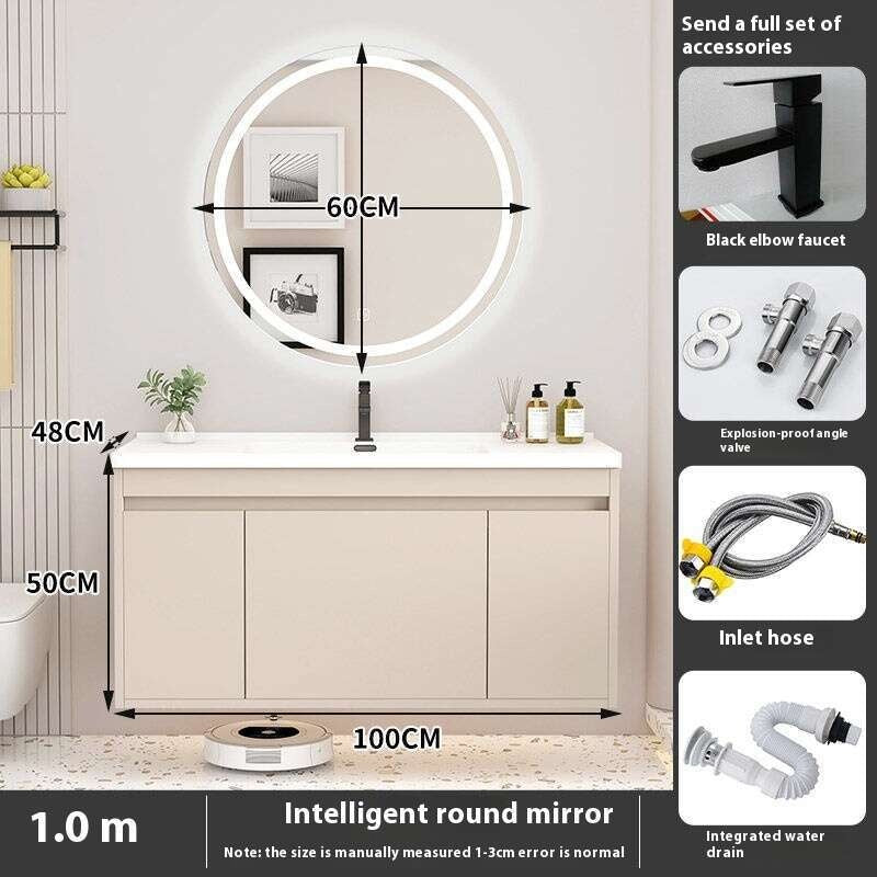 QW- Storage Cabinet Smart Mirror Sink in the Bathroom