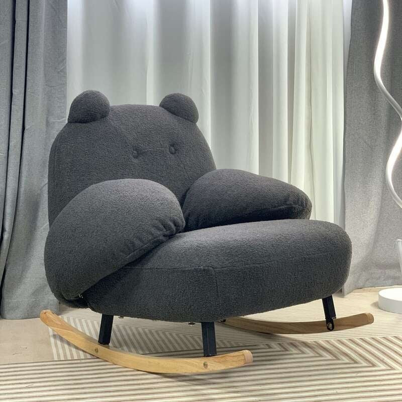 Single Rocking Living Room Little Bear Chair Leisure Cream Cute Lazy Sofa Multi-angle