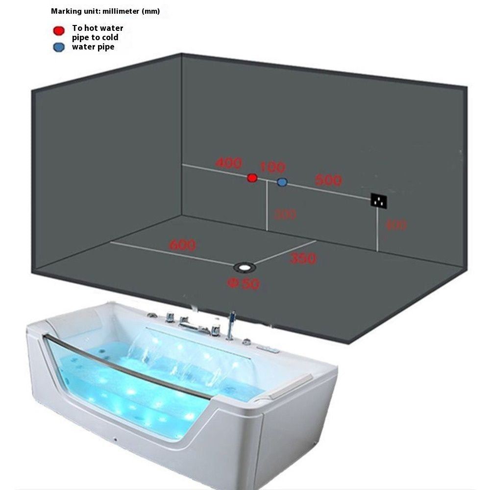 QW- Surf Massage Constant Temperature Bathtub, Acrylic Bathtub