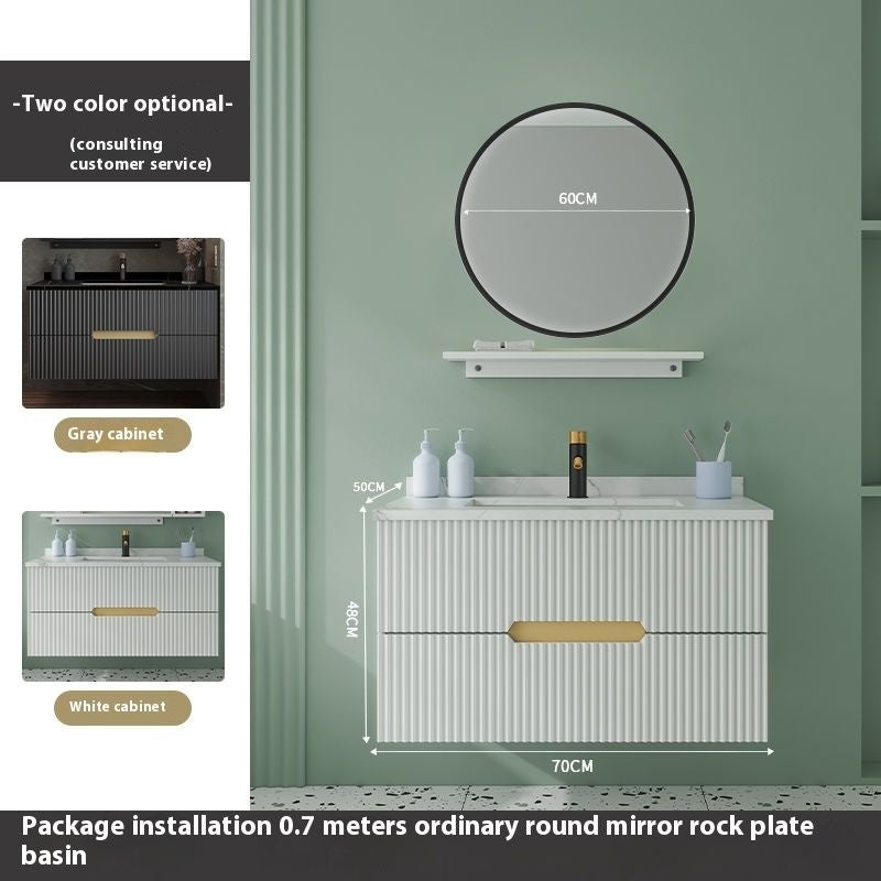 QW- Smart Bathroom, Mirror Bathroom Storage Cabinet, Basin Set