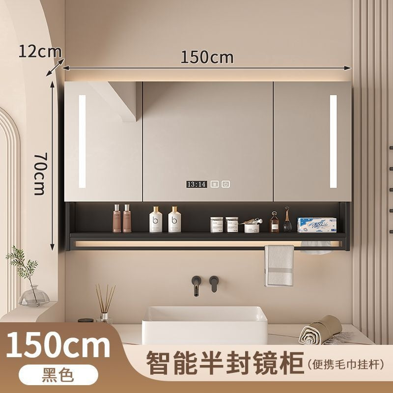 QW- Smart Mirror Bathroom The mirror cabinet in bathroom can eliminate dust and fog by turning on the heater.