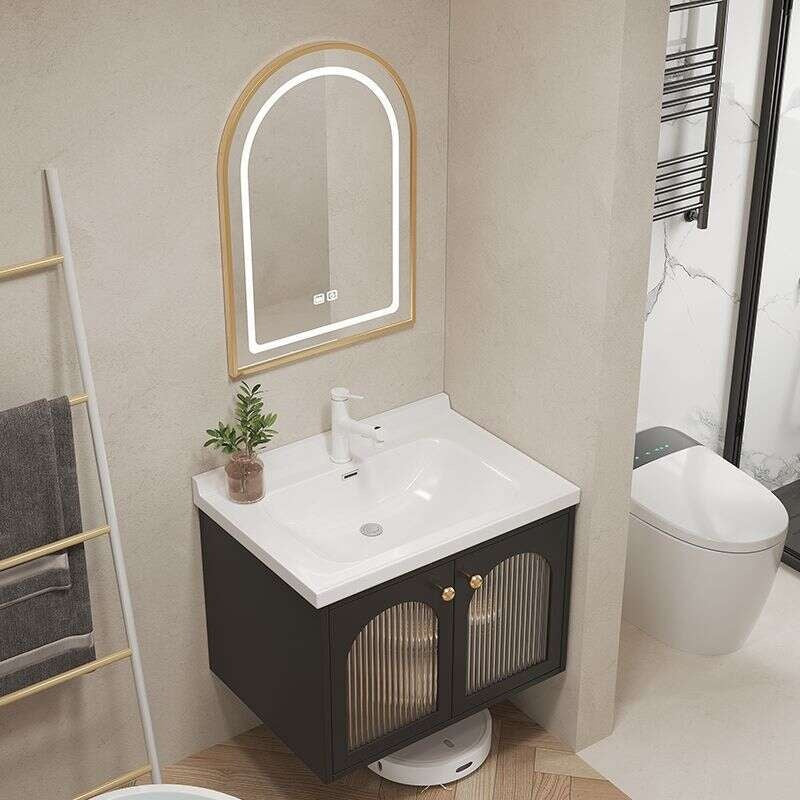 QW- Kabinet kaca pintar untuk storan bilik mandi, lebar 40 cm.