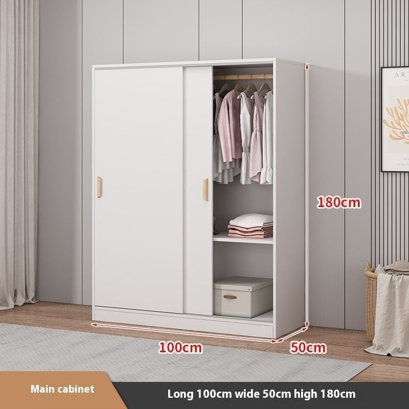 Home Bedroom Easy Assembly Sliding Door Economical Small Wardrobe for Children