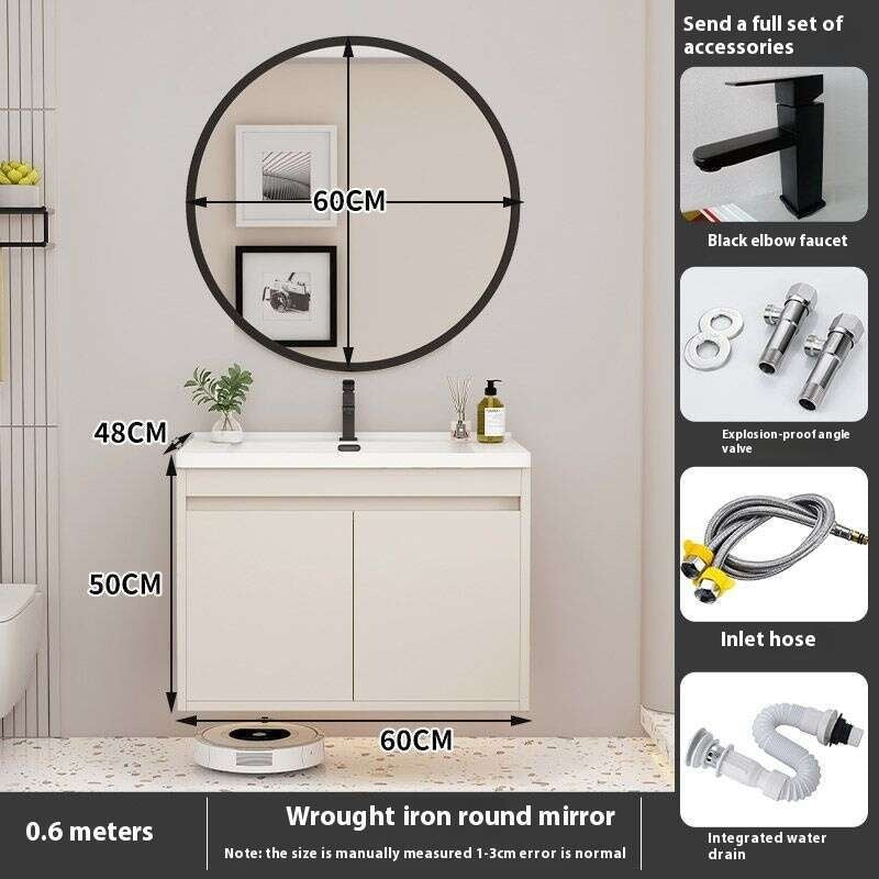 QW- Storage Cabinet Smart Mirror Sink in the Bathroom