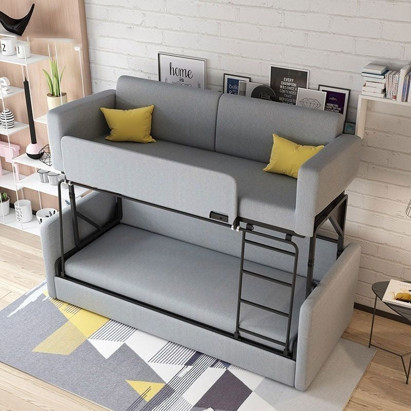 Simple double folding single living room leisure three-fold upper and lower sofa bed