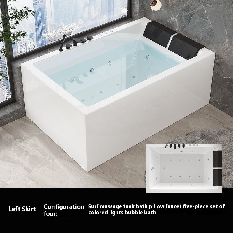 QW- Double Acrylic with Heating System Massage Bathtub