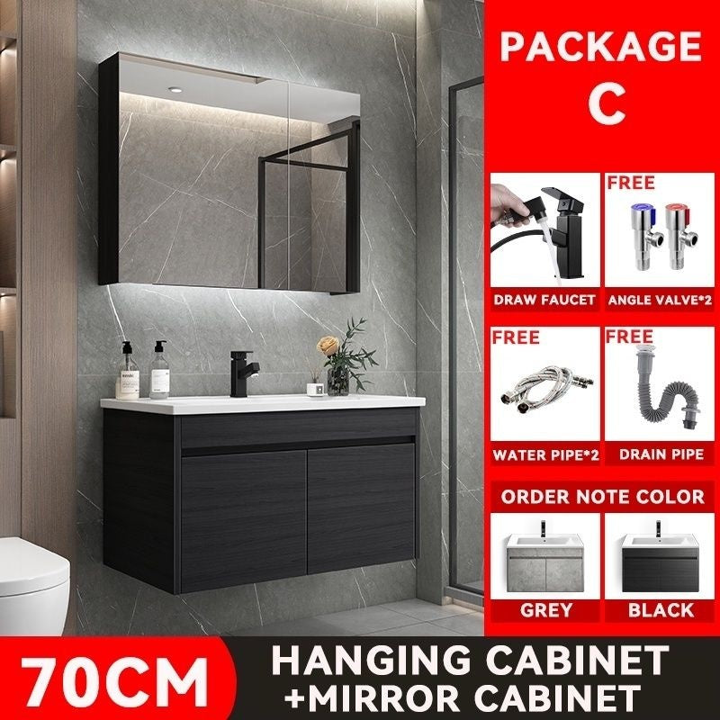QW- Smart Bathroom, Storage Made of Real Wood, Multipurpose for Bathroom Mirror, and Washbasin Cabinet with Mirror