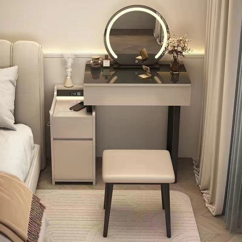 Meja Solek Bilik Tidur Kayu Padu Mewah Moden Kabinet Penyimpanan Pelbagai Fungsi Satu Set