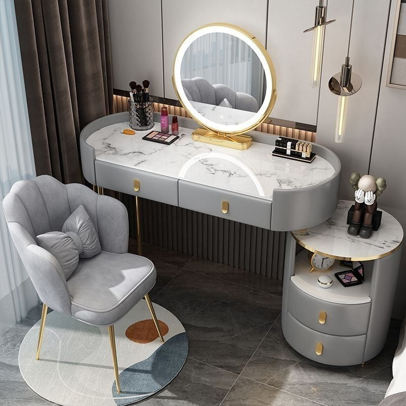 Kabinet Penyimpanan Meja Solek Mewah, Premium, Serbaguna, Kapasiti Besar