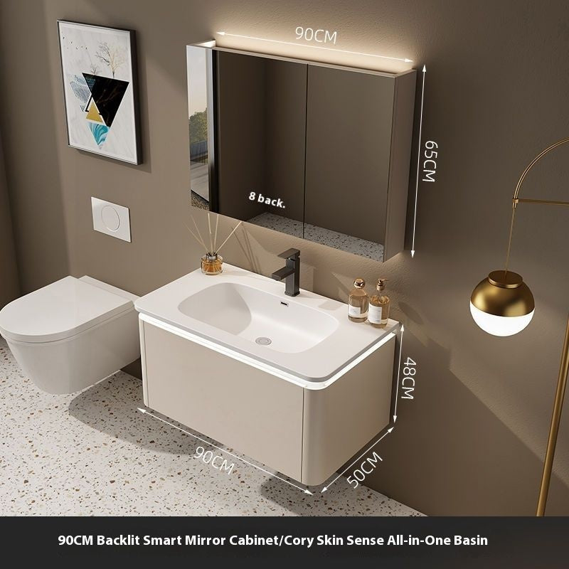 QW- Cream Style Storage Smart Mirror Cabinet in the Bathroom