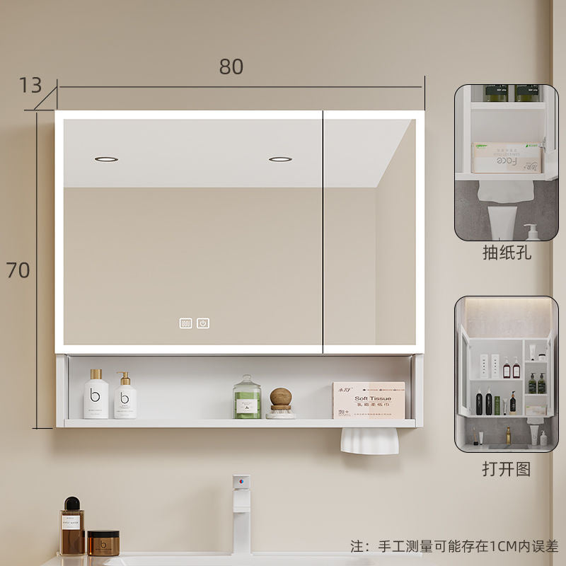QW- aluminum Aluminum Alloy Bathroom Cabinet Smart Mirror